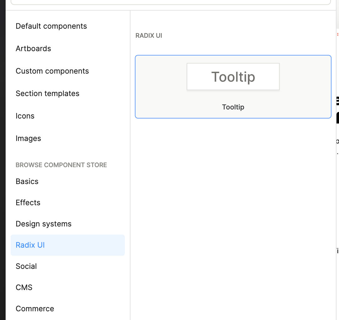 Radix UI component store empty - Issues - Plasmic Community